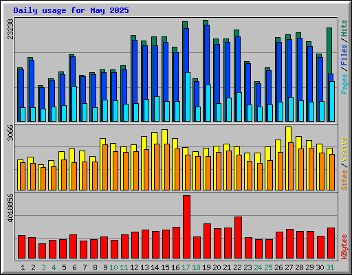 Daily usage for May 2025