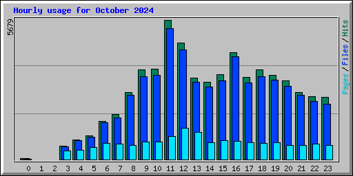 Hourly usage for October 2024