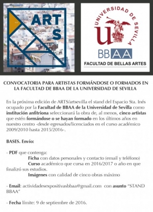 Convocatoria para STAND Facultad de BBAA en ARTS/artsevilla